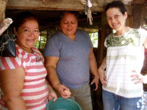 Gaby and Eva visited Esther, who raises chickens and sells eggs.