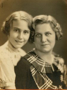 A photo of two women from the 1930s