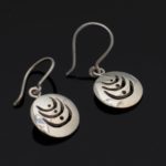 Photograph of earrings representing women supporting women