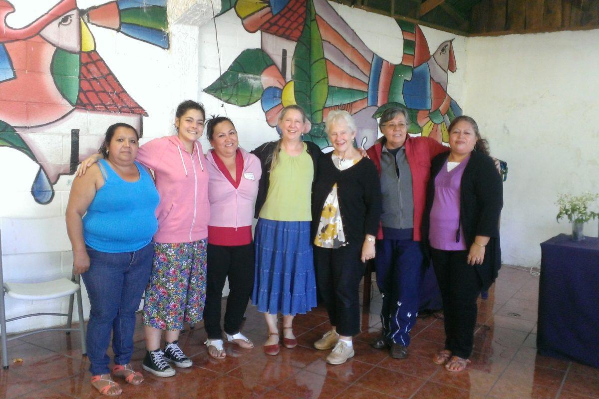 Photograph of Katherine and Karen with other Mary's Pence staff and ESPERA women.